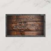 Hout- en ledergrens visitekaartje (Achterkant)