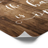 Hout en licht De balk is open opvangbord Poster (Hoek)