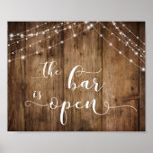 Hout en licht De balk is open opvangbord Poster (Voorkant)