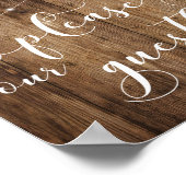 Hout en licht Gelieve ons gebarenteken te ondertek Poster (Hoek)