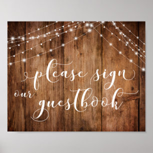 Hout en licht Gelieve ons gebarenteken te ondertek Poster