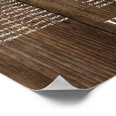 Hout en licht Welkome typografie Poster (Hoek)