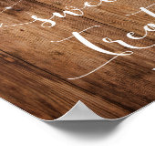 Hout- en lichtbont Berichten over bruiloft Poster (Hoek)