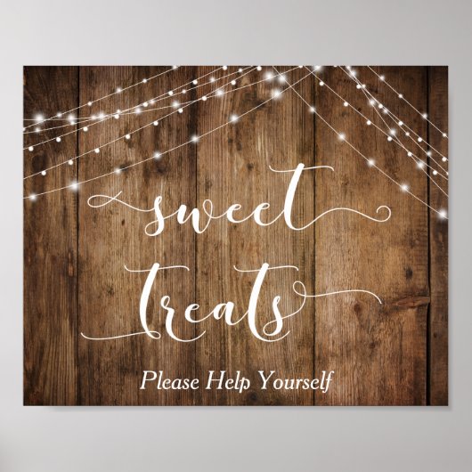 Hout- en lichtbont Berichten over bruiloft Poster (Voorkant)