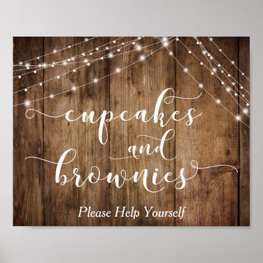 Hout- en lichtkoeken en brownieschermen poster (Voorkant)