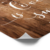 Hout- en lichtliefde is Sweet Weddenschap Poster (Hoek)