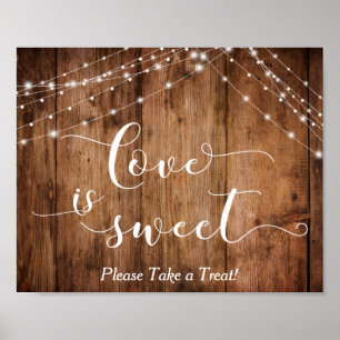 Hout- en lichtliefde is Sweet Weddenschap Poster