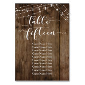 Hout- en lichttabel 15 met gastnaamkaart kaart (Achterkant)