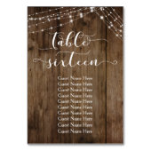 Hout- en lichttabel zestien met gastnaamkaart kaart (Voorkant)