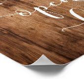 Hout en lights Open Bar-ontvangstteken Poster (Hoek)