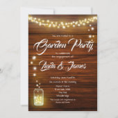 Hout en lights Rustisch Verloving Kaart (Voorkant)