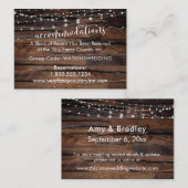 Hout- en lights Wedding-accommodatie Informatiekaartje (Voorkant / Achterkant)
