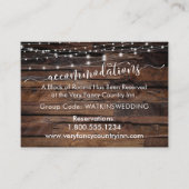 Hout- en lights Wedding-accommodatie Informatiekaartje (Voorkant)
