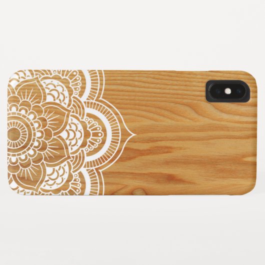 Hout en Mandala Case-Mate iPhone Case (Achterkant (horizontaal))