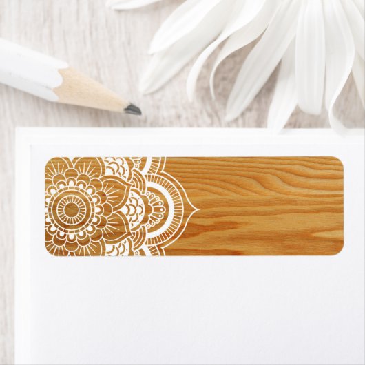 Hout en Mandala Etiket (Insitu)