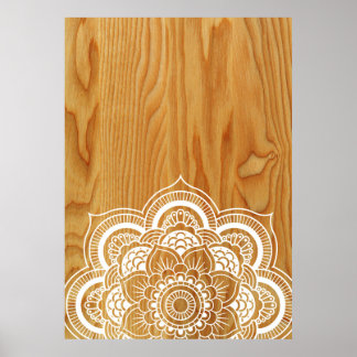 Hout en Mandala Poster