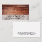 Hout en Marmer Visitekaartje (Voorkant / Achterkant)
