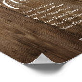 Hout en perskoeken van vloerbedekking poster (Hoek)