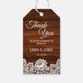 Hout en ras Rustic Wedding Dank je Label Cadeaulabel