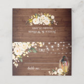 Hout en Rozen met blozen Plaatskaartje (Buitenkant ongevouwen)