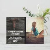 Hout en Scharnier 2015 Foto Afstudeeraankondiging Kaart (Staand voorkant)