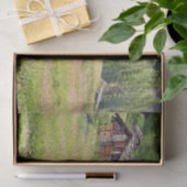 Hout en steenkool gesmokkeld in een grasveld tissuepapier (Geschenk)