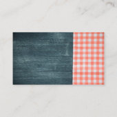 Hout en tafelkledij visitekaartje (Achterkant)