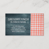 Hout en tafelkledij visitekaartje (Voorkant)