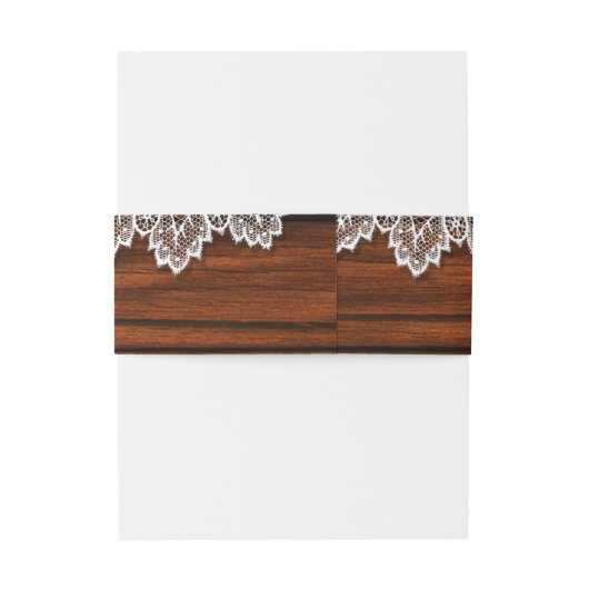 Hout en tong Rustic Wedding Band Uitnodigingen Wikkel (Achterkant Voorbeeld)