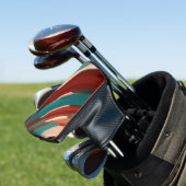 Hout en turkoois golfheadcover (Insitu)