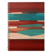 Hout en turkoois notitieboek (Voorkant)