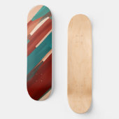 Hout en turkoois persoonlijk skateboard (Voorkant)