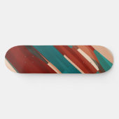 Hout en turkoois persoonlijk skateboard (Horizontaal)
