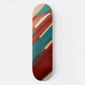 Hout en turkoois persoonlijk skateboard (Voorkant)