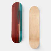 Hout en turkoois persoonlijk skateboard (Voorkant)