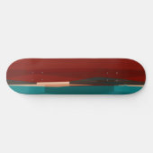 Hout en turkoois persoonlijk skateboard (Horizontaal)