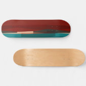 Hout en turkoois persoonlijk skateboard (Horizontaal)