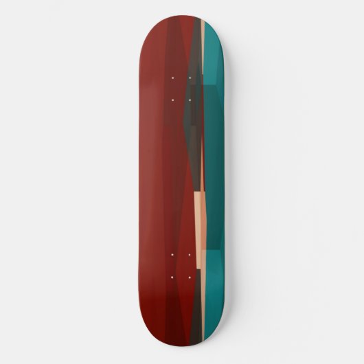 Hout en turkoois persoonlijk skateboard (Voorkant)