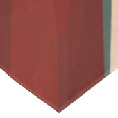 Hout en turkoois tafelkleed (Gekanteld)