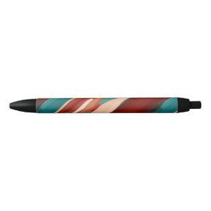 Hout en turkoois zwarte inkt pen