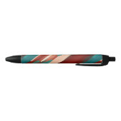 Hout en turkoois zwarte inkt pen (Bodem)