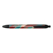 Hout en turkoois zwarte inkt pen (Achterkant)