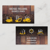 Hout en vuil | Bouwvoertuigen Visitekaartje (Voorkant / Achterkant)