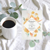  hout en Waterverf Gele bloemen Lijst Inv Kaart