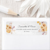 hout en Waterverf gele bloemen Lijst Lab Etiket (Insitu)