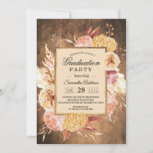 hout en Waterverf kleurrijke deegbloemen Kaart (Voorkant)