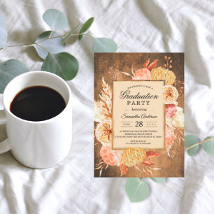 hout en Waterverf kleurrijke deegbloemen Kaart