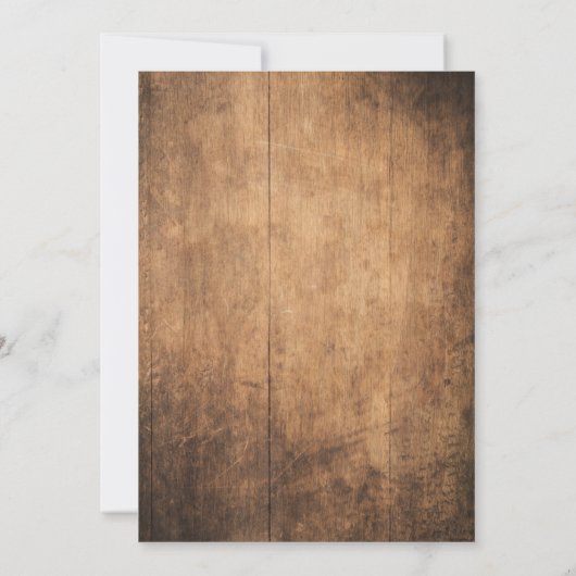  hout en Waterverf Pastel Flowers Invitatie Kaart (Achterkant)