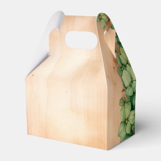 Hout en wijnstok rustieke St Patricks Day Ierse br Bedankdoosjes (Achterkant)