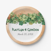 Hout en wijnstok Stenen dag Ierse bruiloft Papieren Bordje (Voorkant)